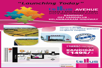 Book plots @ Rs 1495 per sqft at Tellus Avenue in Chennai